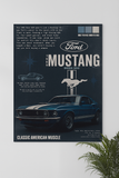 Drift Culture Mustang wall poster