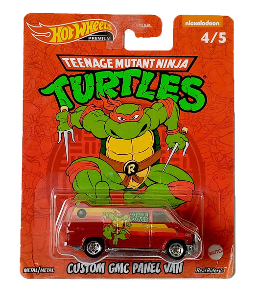 Hot Wheels Teenage Mutant Ninja Turtles Custom GMC Panel Van - Red - 2021 Card