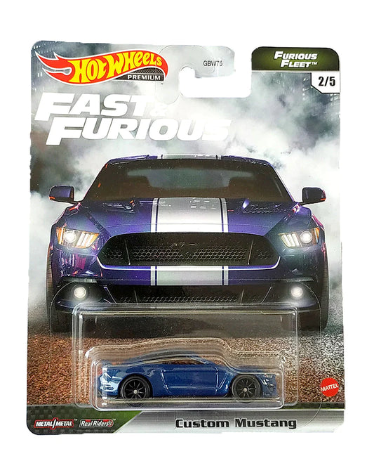 Hot Wheels Premium Fast & Furious Furious Fleet Custom Mustang - Blue