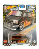 EXCLUSIVES Hot Wheels Premium Boulevard Dodge Van - Black - 2020 Card
