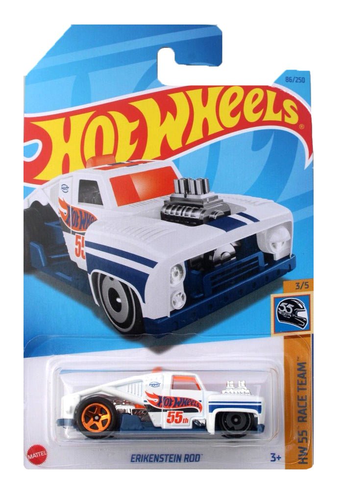 INDIAN CARD Hot Wheels Erikenstein Rod - White - 2023 Card