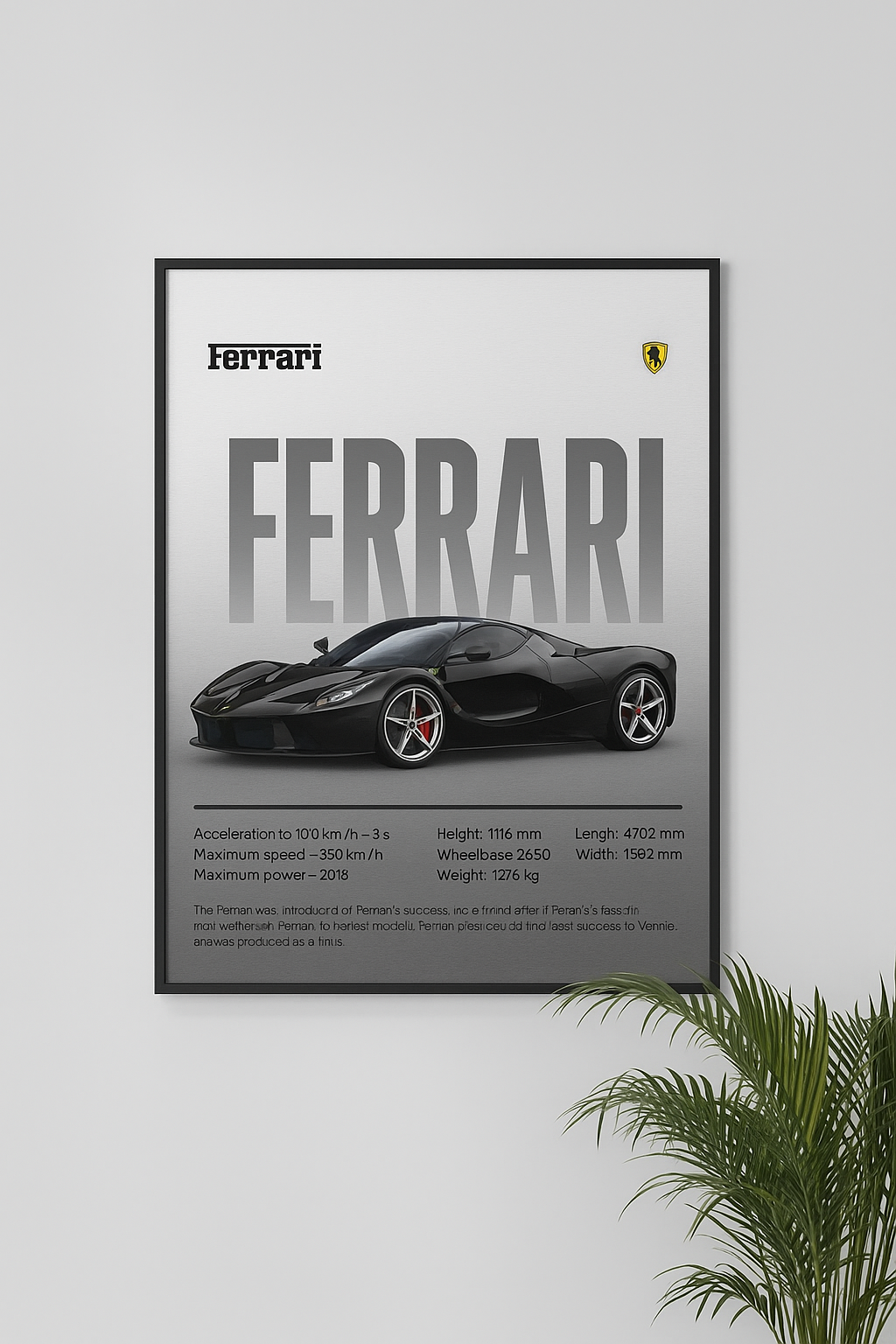 Drift Culture Ferrari Wall Poster