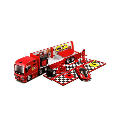 Burago Ferrari Evolution Race & Play Hauler and 2 Cars Set