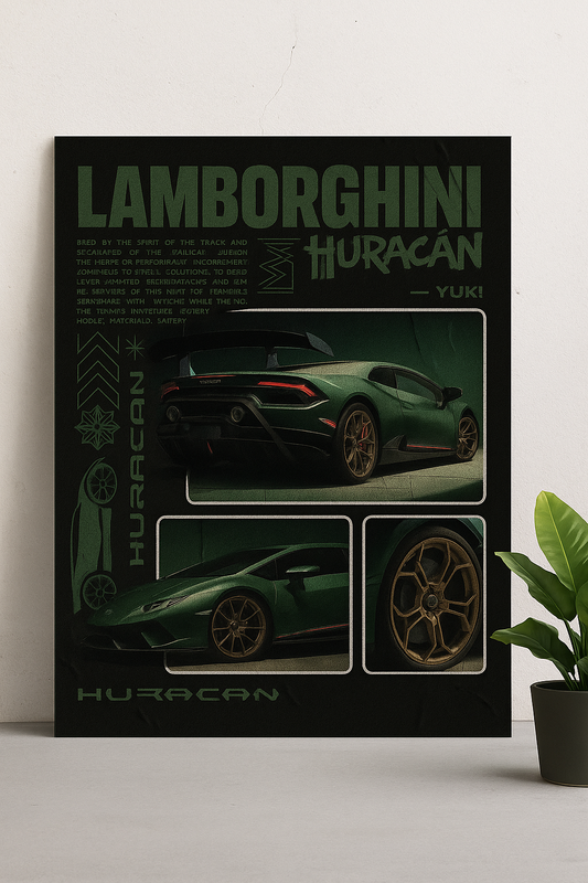 Drift Culture Lamborghini A4 Size Wall Poster