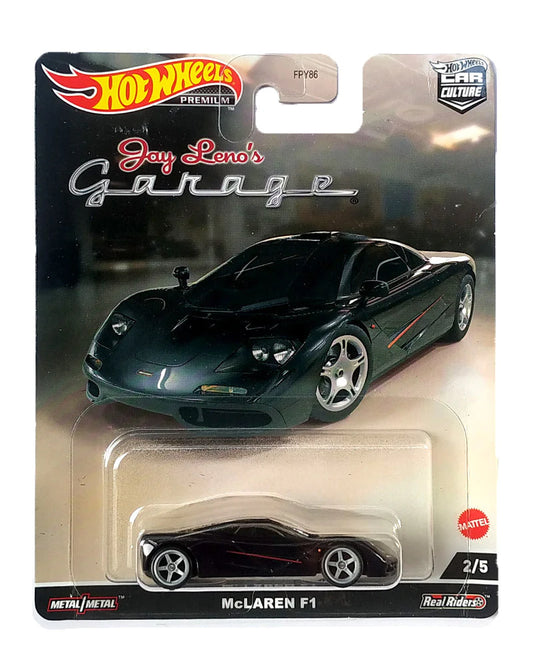 HotWheels Jay Leno's Garage McLaren F1 Imported Premium Card Art 1:64 Scale