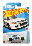 Hot Wheels Godzilla Nissan Skyline GT-R (R32) Imported Mainline Card 1:64 Scale