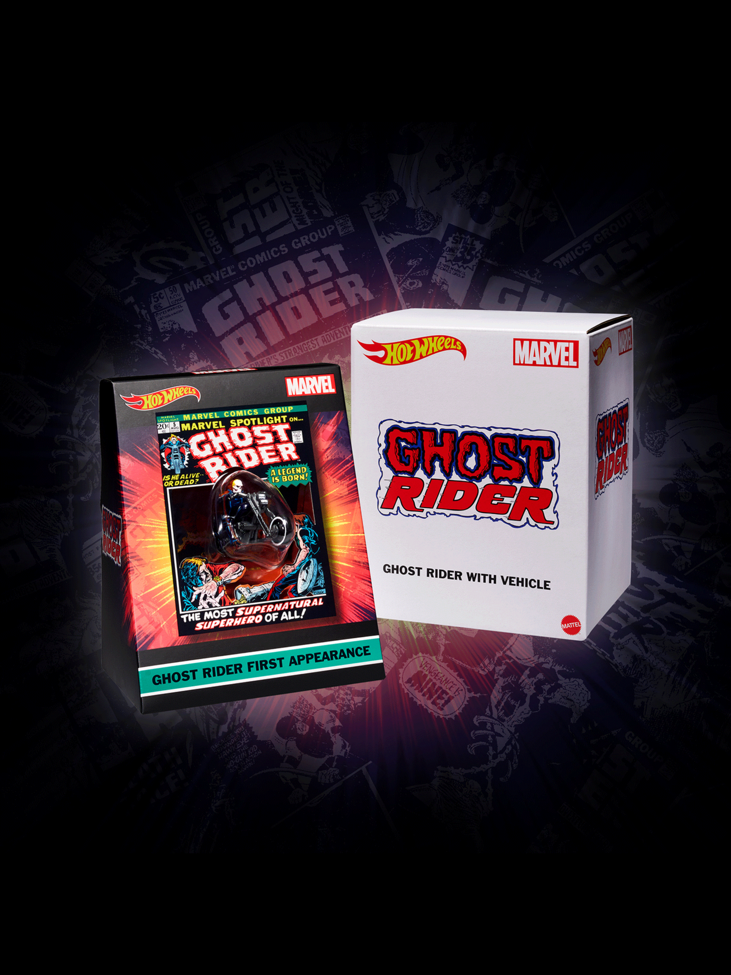 Hotwheel Marvel Ghost Rider with Vehicle