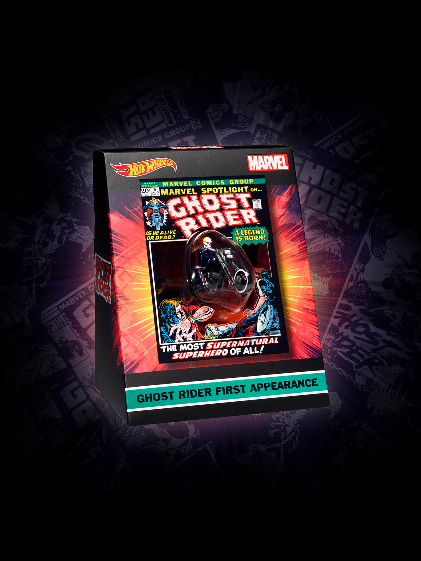 Hotwheel Marvel Ghost Rider with Vehicle