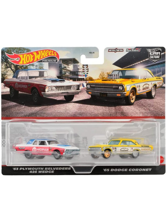 Hot Wheels 2 pack 63 Playmouth Belvedere 426 Wedge &amp; 65 Dodge Coronet
