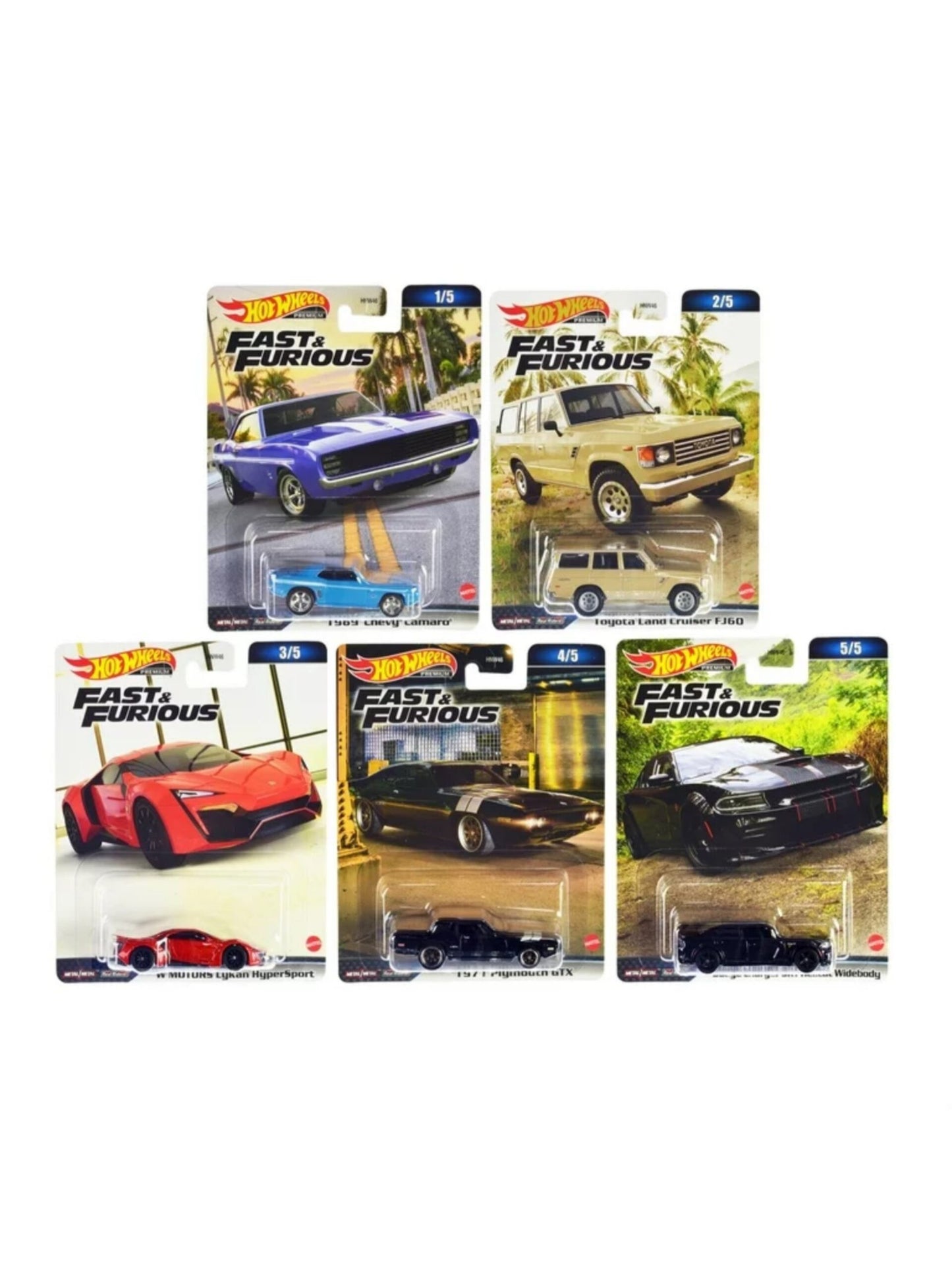 EXCLUSIVE Hotwheels Fast & Furious Set of 5