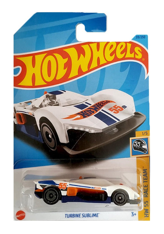 INDIAN CARD Hot Wheels Turbine Sublime - White / Orange / Blue - 2023 Card