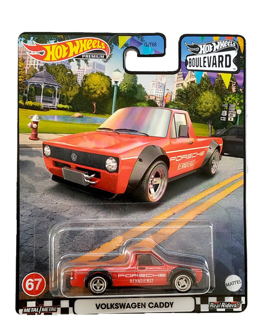 EXCLUSIVES Hot Wheels Boulevard Volkswagen Caddy - Red - 2020 Card