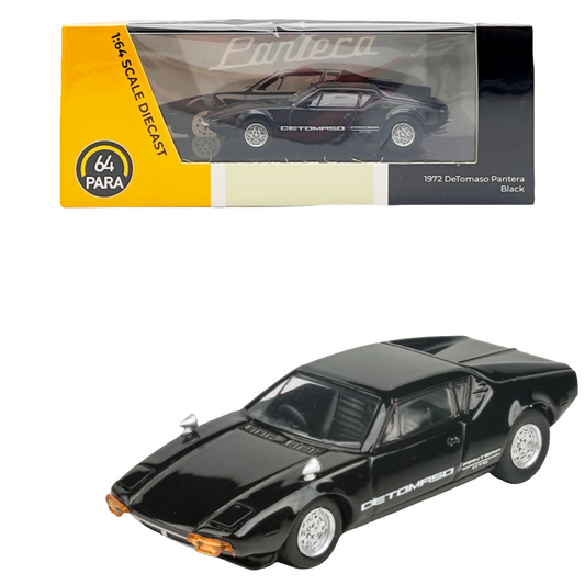 Para64 1972 DeTomaso Pantera Black 1:64 Scale Diecast
