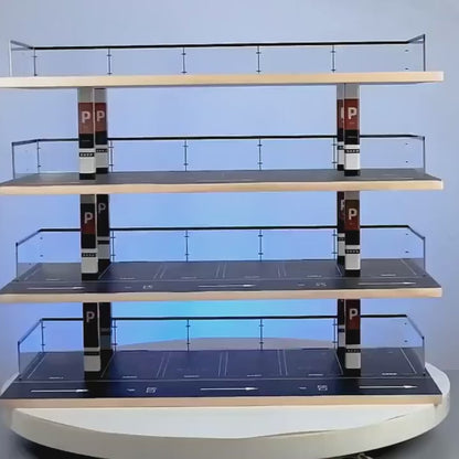 Toy Car 4-Level Parking Garage Playset (Without Cars) storage