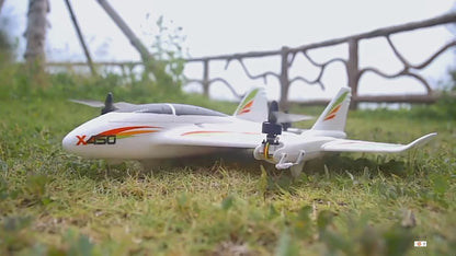 X450 Aviator Rc Airplane 2.4GHZ Radio Control Airlines Remote Control 6 Channel Brushless Motor Aircraft, Vertical Takeoff LED RC Glider Fixed Wing Plane RTF 450mm