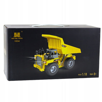 Huina Toys 1534 Remote Control Dump Truck 9 Channel Including Rechargeable battery 360°Direction 2.4Ghz Frequency 1:18 Scale