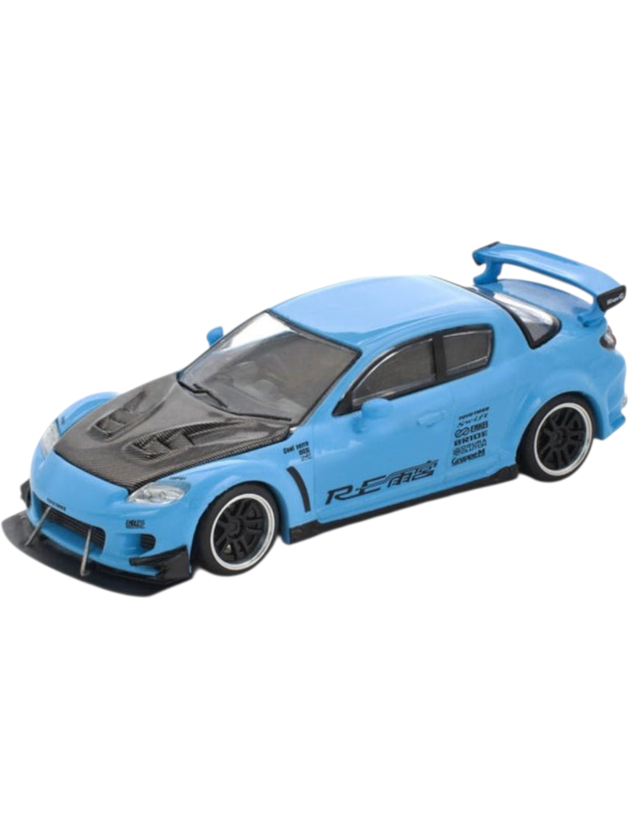 POP RACE Mazda RX-8 RE Amemiya Blue 1:64 Die-Cast Car Model | PR64-270
