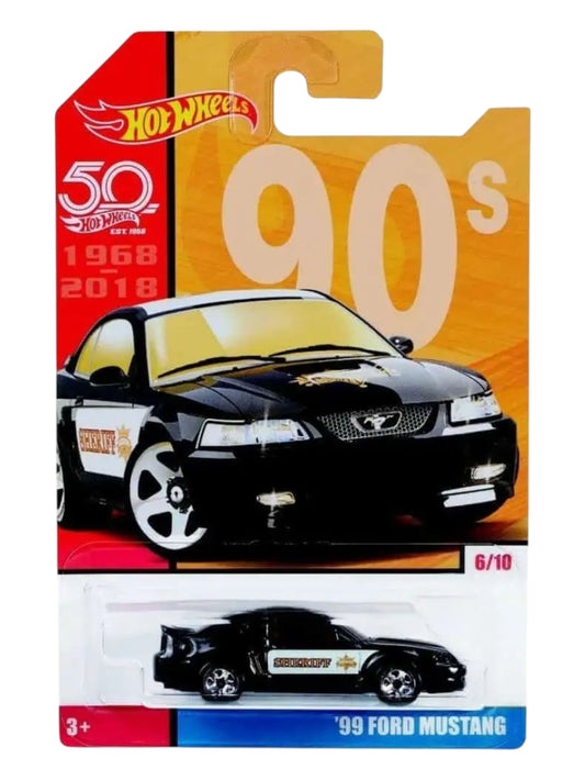 Hotwheels 90s 99 Ford Mustang imported card art mainline 1:64 Scale