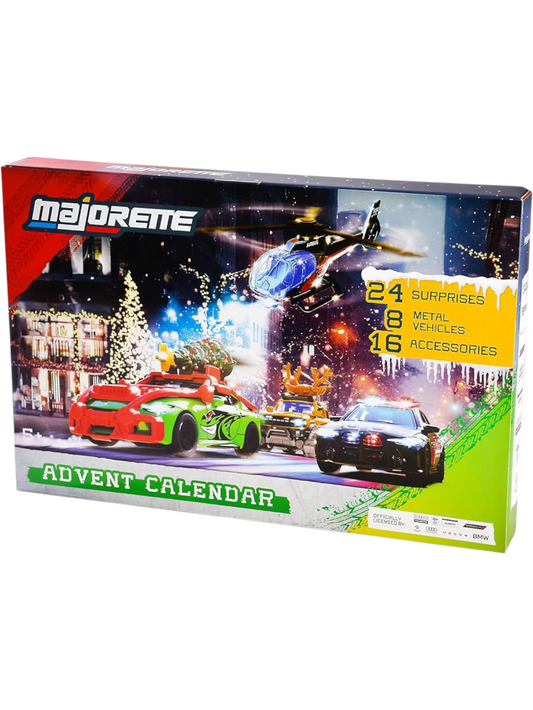 Majorette advent calendar premium 24 surprises ,8 Metal vehicles, 16 accessories 1:64 Scale 8504107000