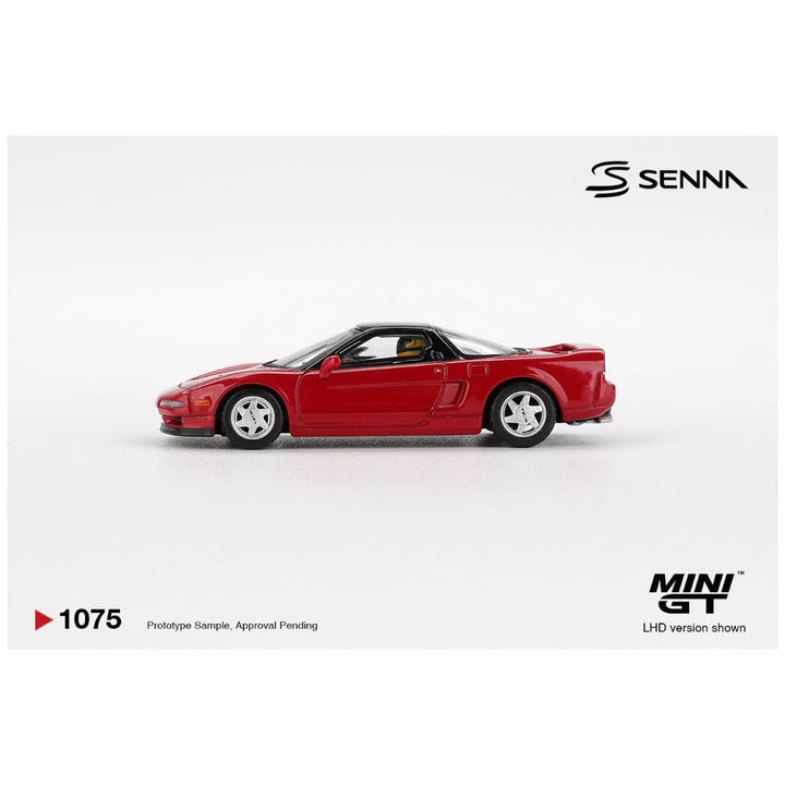 Mini GT #1075: Honda NS-X Prototype Midship Sports 1989 Ayrton Senna w/ Figure 1:64 Scale