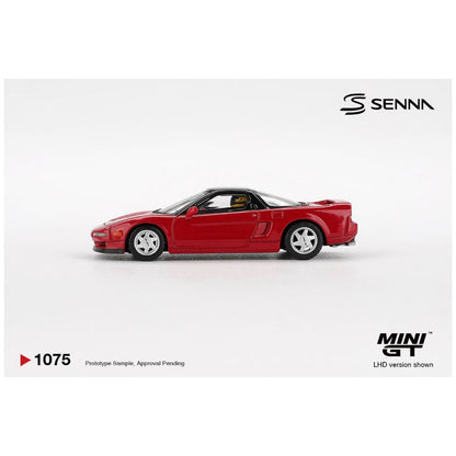 Mini GT #1075: Honda NS-X Prototype Midship Sports 1989 Ayrton Senna w/ Figure 1:64 Scale