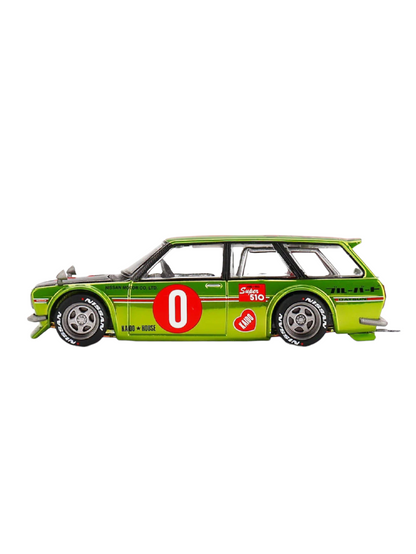 Mini GT Kaido House KHMG 164 Datsun Kaido 510 Wagon OG Flow Yellow 1:64 Scale
