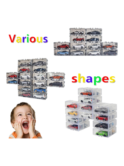 Interlocking Car Storage Case For Hotwheels 1:64 Scale