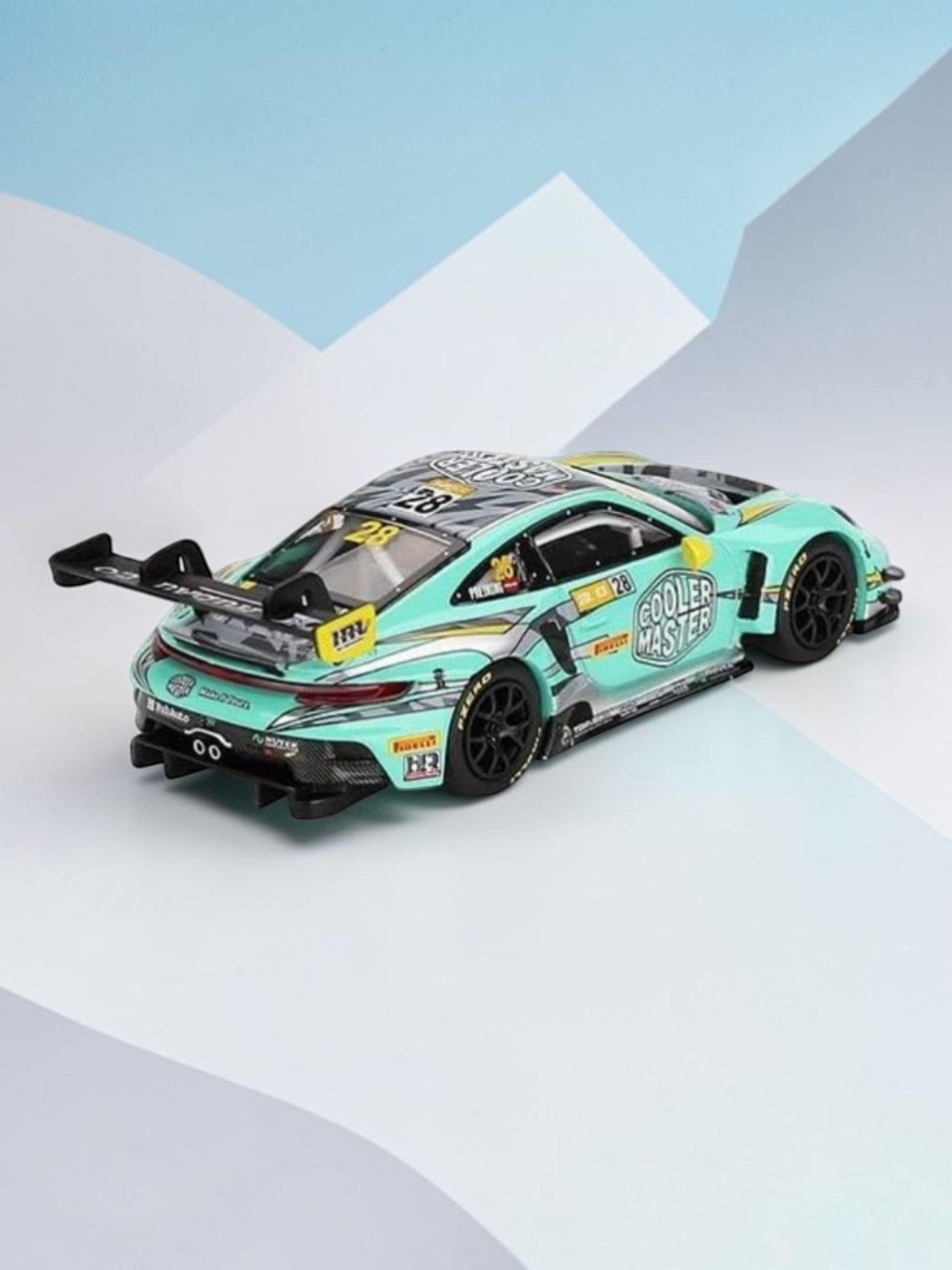 Mini GT #804: Porsche 911 GT3 R #28 HubAuto Racing 2023 FIA GT World Cup 70th Macau Grand Prix 1:64 Scale