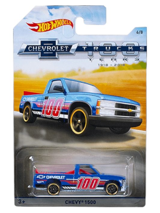 Hotwheels Chevy 1500 Truck 100 Years 1918-2018 Imported Mainline 1:64 Scale KDF11-K510