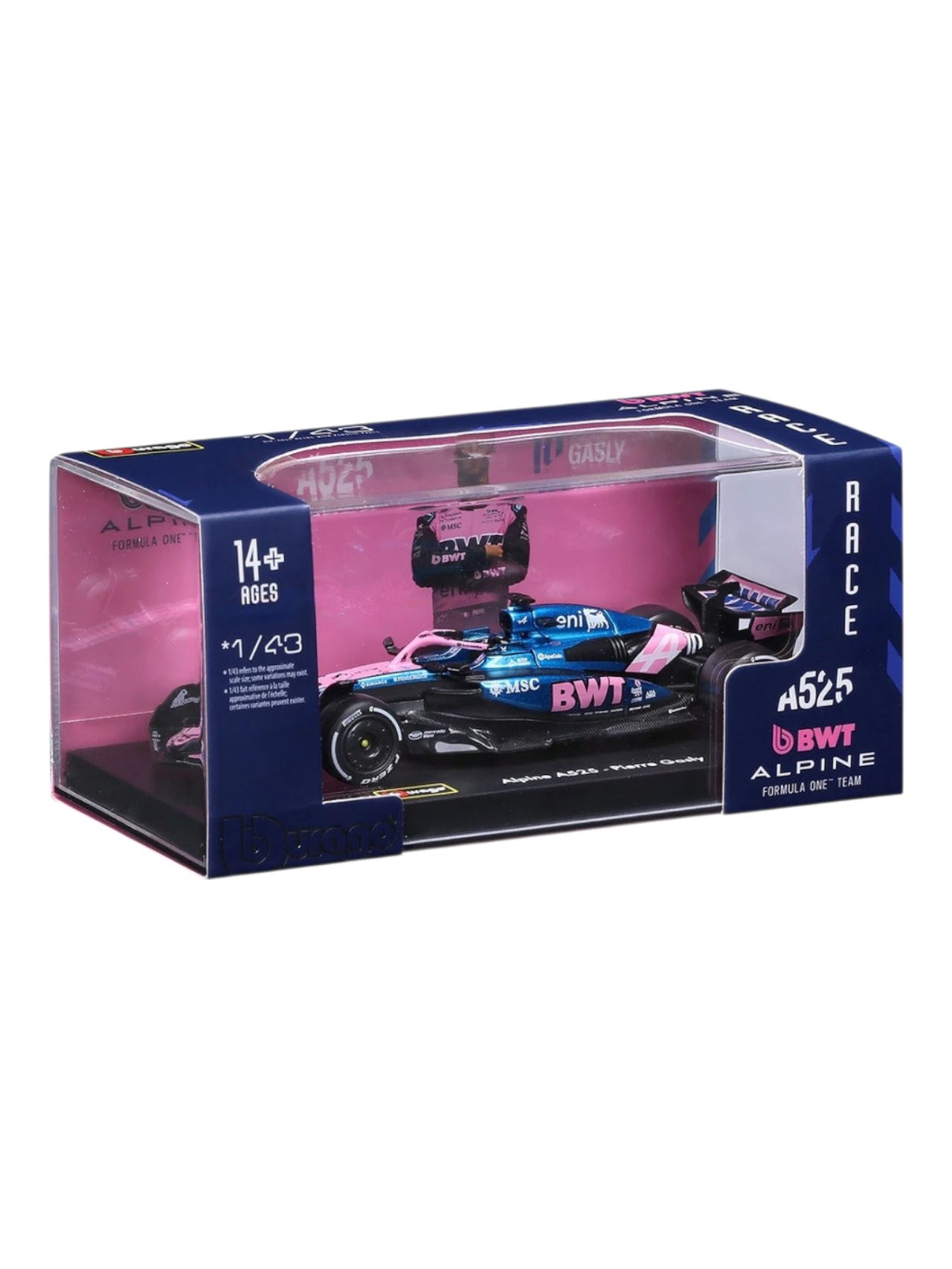 Bburago Formula ( F1) alpine bwt A525 - pierre gasly 1:43 Scale