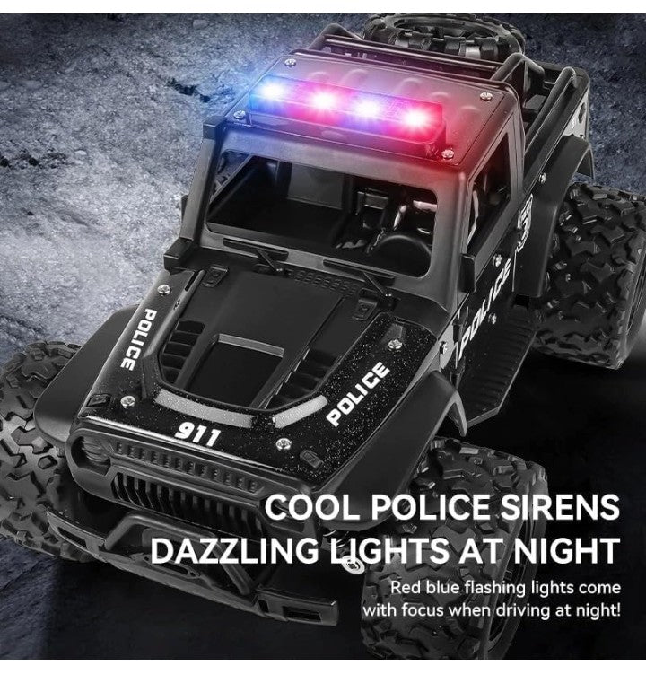 TOY BOL 1:16 Scale RC Police Truck with 2WD, Shock Absorbers, Rubber Tires, LED Light & Police Sound Speed 20 KM/H No,TB-RC08