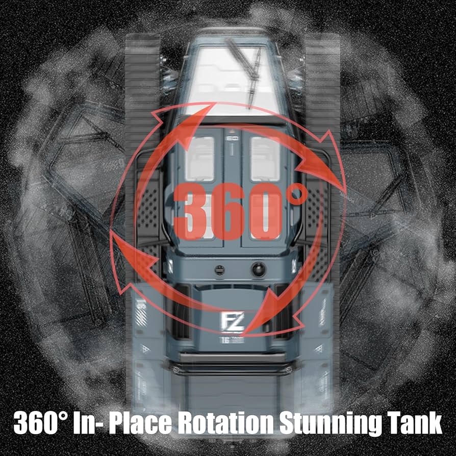 JJRC Ripsaw EV3-F4, 2.4Ghz Remote Control Crawler High Speed Tank, Off-Road RC Tracked Vehicles 360°Pirouette Drifting Car 2×1.5V Battery ( Not Included ),USB Charger included 1:16 Scale