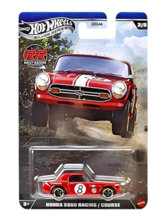 HotWheels Silver Series "Honda S800 Racing / Course Imported Mainline 1:64 Scale Card Art