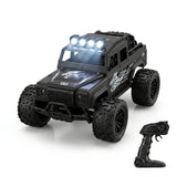 ToyBoi High Speed Remote Control Car 20km/hr Electric Off Road RC Truck with LED Headlights Rechargeable Toy Scale 1/16 Colour Black | Model: TB-RC10