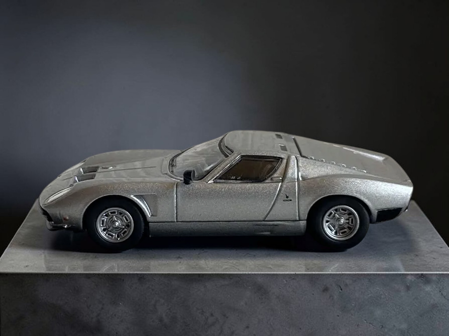 Kyosho Lamborghini Miura Jota Silver Minicar Collection IV 1:64 Scale