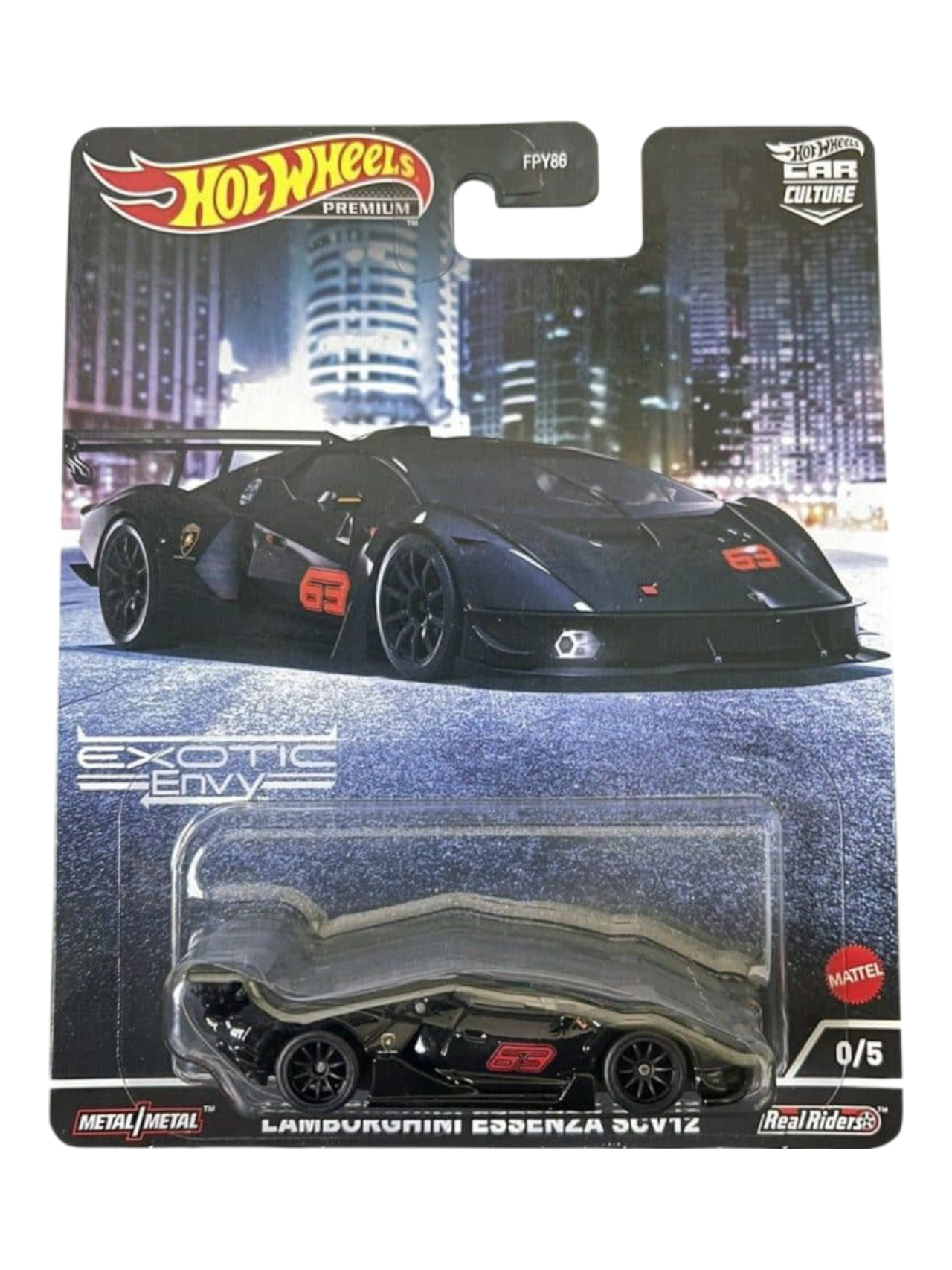HotWheels Car Culture Exotic Envy Lamborghini Essenza SCV12 1:64 Scale (Chase Piece With Protector) RLC