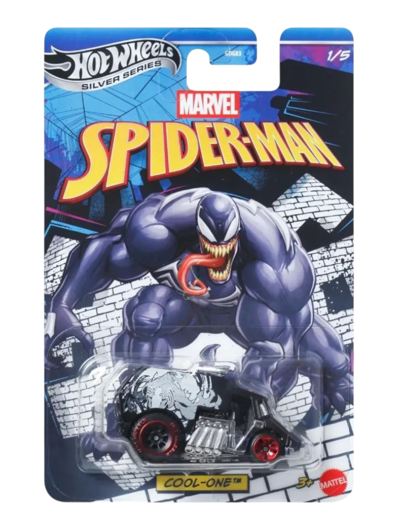 Hotwheels Spiderman Series Set of 5 cars Mainline 1:64 Scale (GDG83-952L)