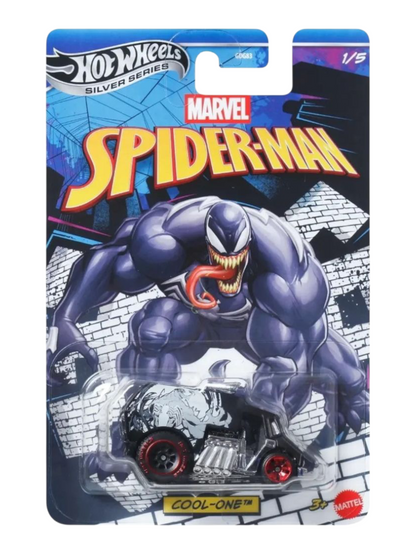 Hotwheels Spiderman Series Set of 5 cars Mainline 1:64 Scale (GDG83-952L)