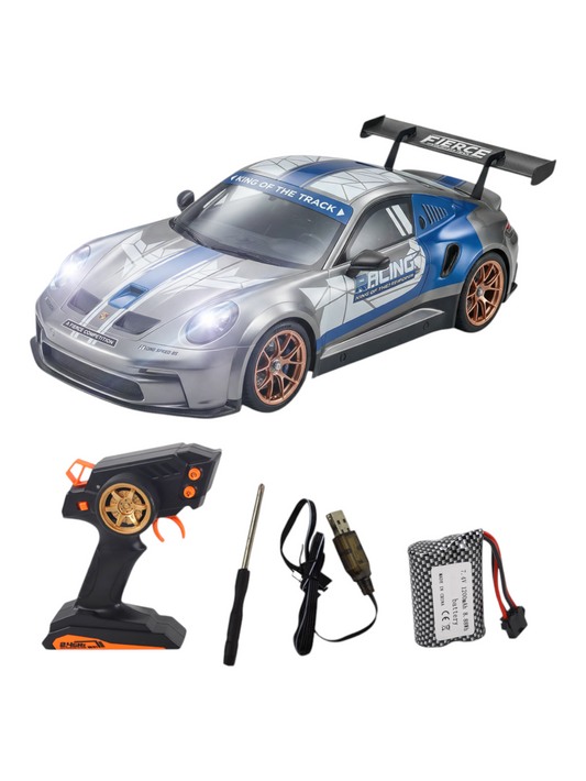 Joy Junction Porsche 1:10 Scale High-Speed RC Racing Car – 2.4GHz Remote Control Sports Car with Rechargeable Battery, USB Charging & Full Accessories