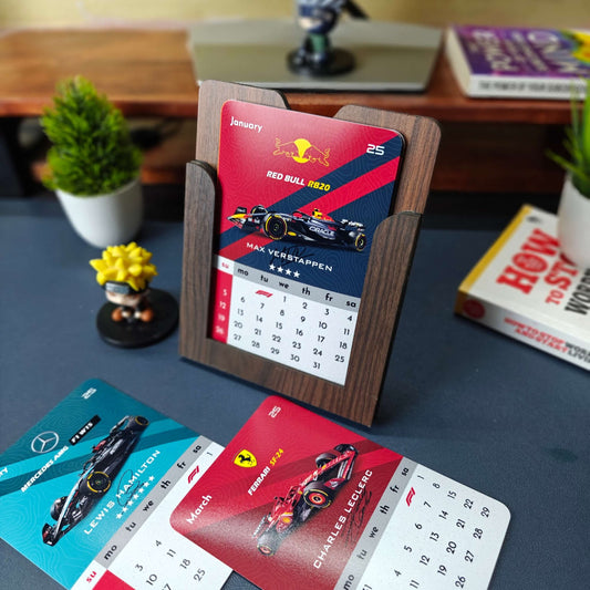 F1 Desk Calendar 2025 (4x6 inches)