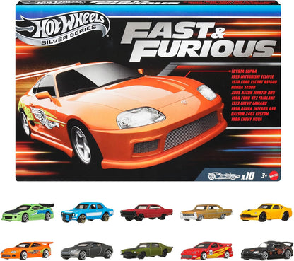HotWheels silver series fast and furious pack of 10 imported mainline 1:64 scale