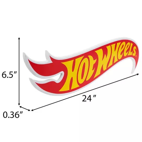 HotWheels Premium LOGO Plate |Stylish Wall Decor For Car Lovers