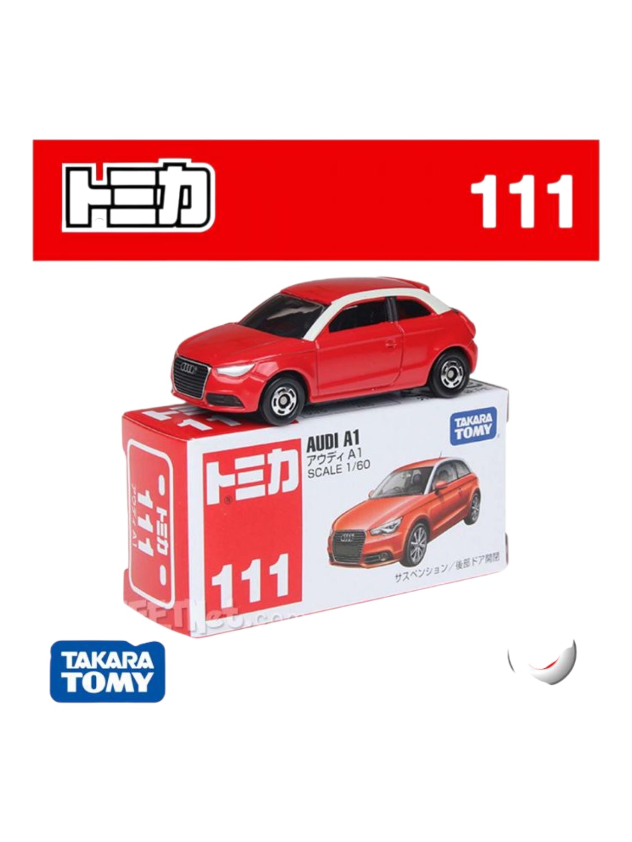 Tomica Takara Tomy Audi A1 Diecast Model 1:60 Scale No.111