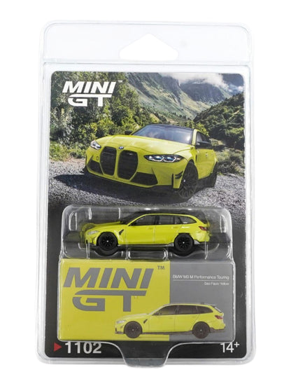 Mini GT #1102: BMW M3 M Performance Touring Sao Paulo Yellow 1:64 Scale
