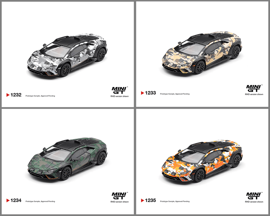 Mini GT - Lamborghini Huracán Sterrato All Terrain Set of 4 – Special Edition Diecast Model 1:64 Scale