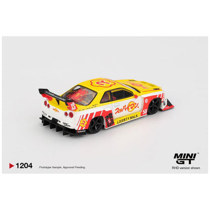 Mini GT #1204: Nissan LB-ER34 Super Silhouette SKYLINE Suppaiman Okinawa 1:64 Scale
