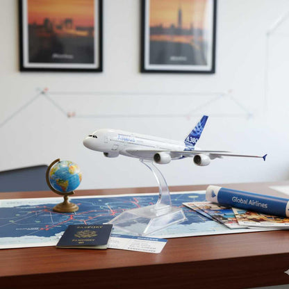 Aircraft Airbus A380 model 16cm Scale With Display Stand Airplane