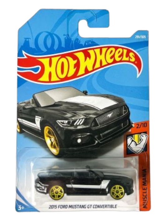 HotWheels 2015 Ford Mustang GT Convertible Imported Mainline 1:64 Scale