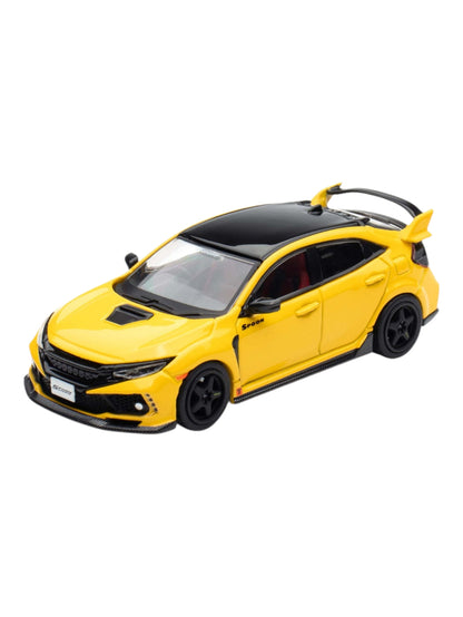 INNO64 Honda Civic Type R (FK8) Yellow 1:64 Scale Metal Diecast IN64-FK8-YL