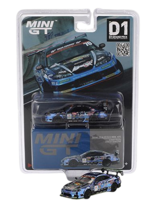 Mini GT Nissan Silvia (S15) D-Max #70 (D-Max Racing 2023 D1 Grand Prix Code-855 1:64 Scale